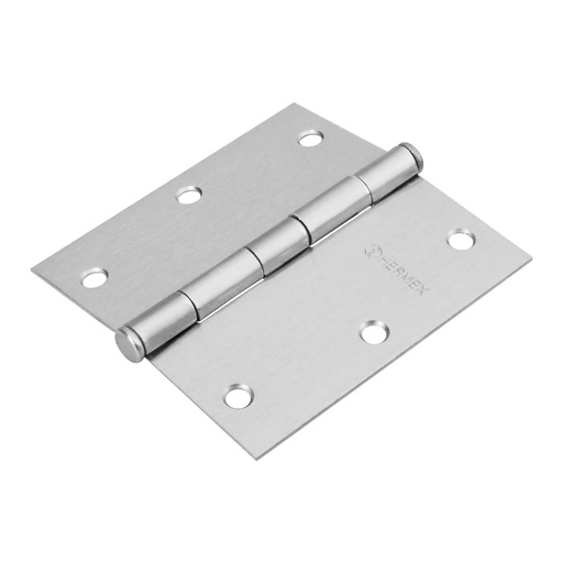 [23688] 🔴Bisagra Cuadrada 3 1/2", Acero Cromo Mate, Hermex Basic [23688]